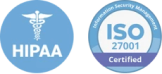 Prescreening landing page HIPAA ISO badge